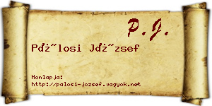 Pálosi József névjegykártya